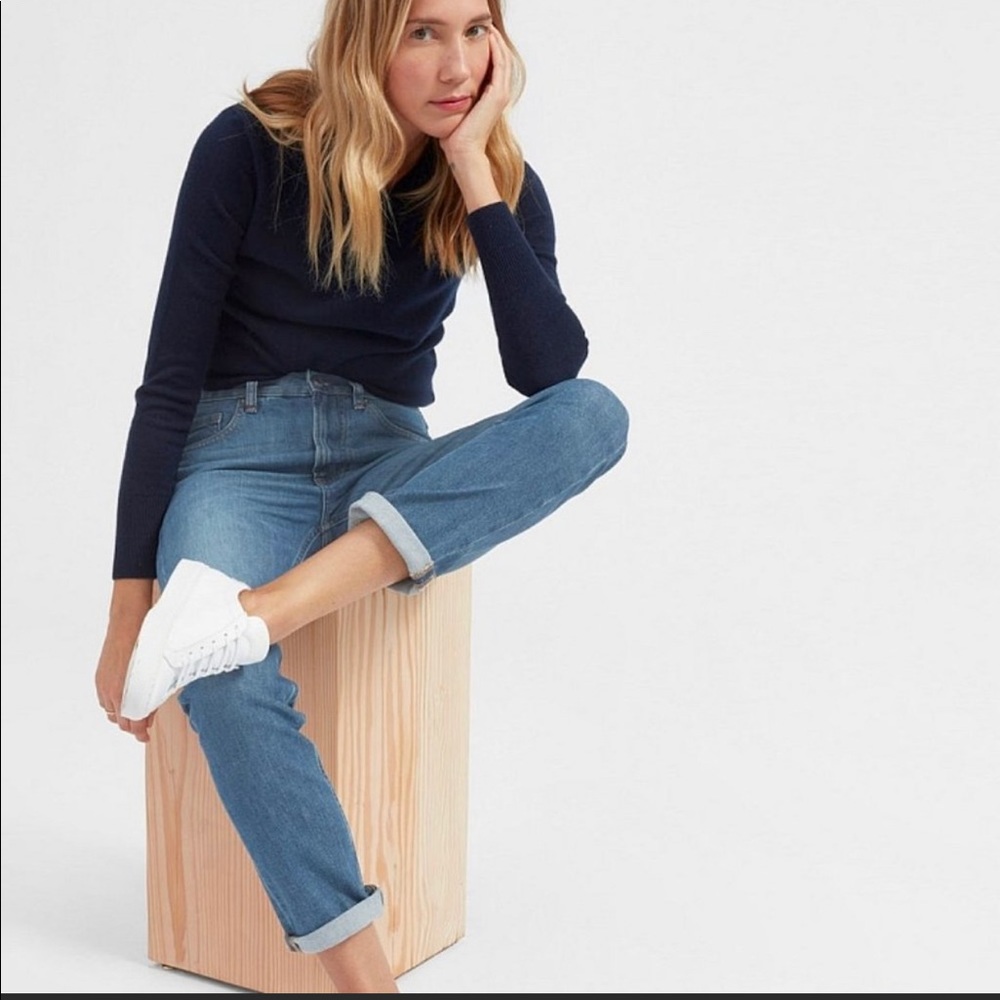 EVERLANE Boyfriend Jeans Mid Wash Straight Leg